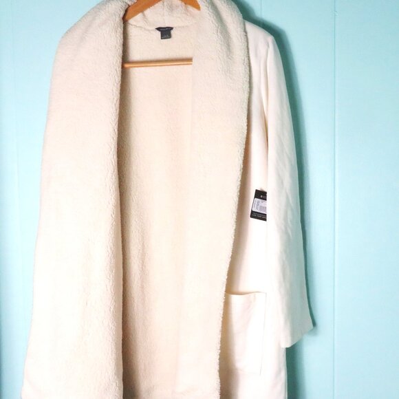 Eddie Bauer Car Coat White Jacket Women's Size L NWT - Picture 1 of 9